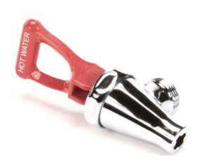 LLAVE DE DESCARGA, CROMADA, CON MANERAL ROJO (03287.0006) BUNN-O-MATIC
