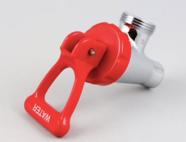 VALVULA DE DESCARGA DE AGUA, CROMADA, MANGO ROJO - H5 (07094.0001)BUNN-O-MATIC